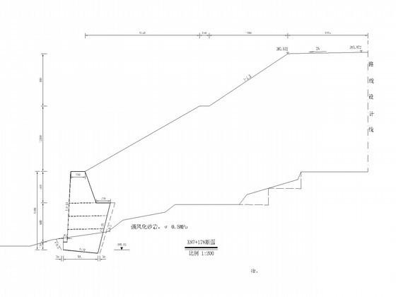高速公路衡重式路堤墙设计CAD图纸 - 1