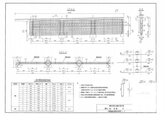 分离式路基33.5m宽20m简支T梁通用设计图纸（60余张） - 5
