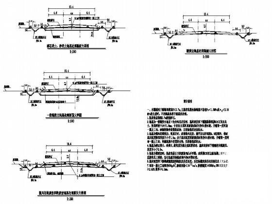 新建铁路低矮路堤基床处理设计CAD详大样图 - 2