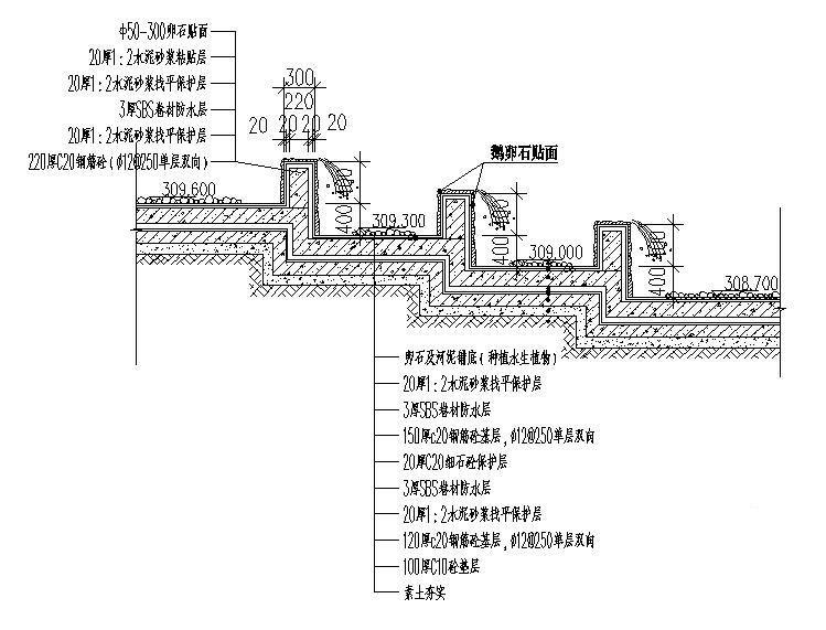 公园曲溪施工CAD详图纸 - 3