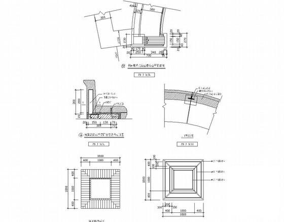 坐凳施工CAD详图纸 - 1