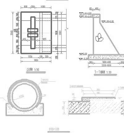 退水闸全套竣工CAD大样图 - 2