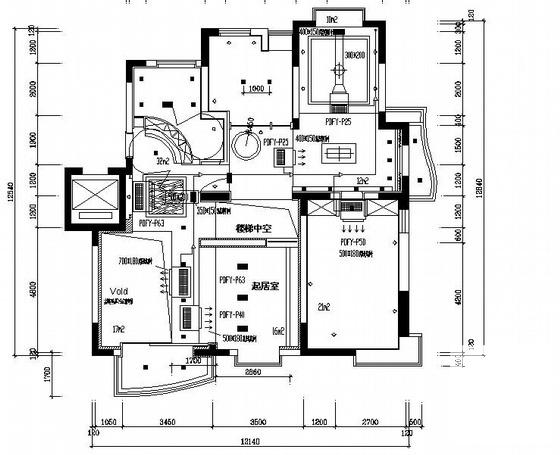 2层别墅空调图（5页CAD图纸） - 1