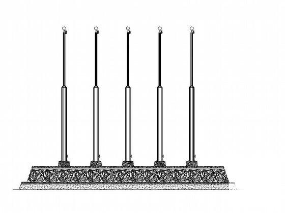 旗杆台施工CAD图纸（雕花放样详图纸） - 1