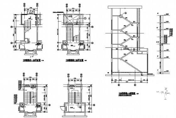 11层住宅楼梯节点CAD详图纸 - 3