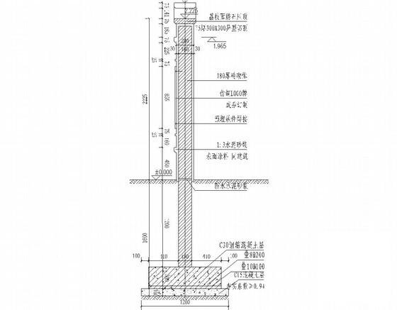 景墙施工dwg和CAD图纸节点详图纸 - 4