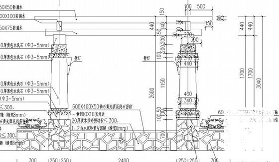 廊架施工dwg和CAD图纸节点详图纸 - 2