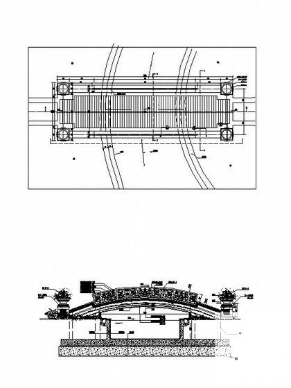 公园欧式拱桥施工dwg和CAD图纸 - 1