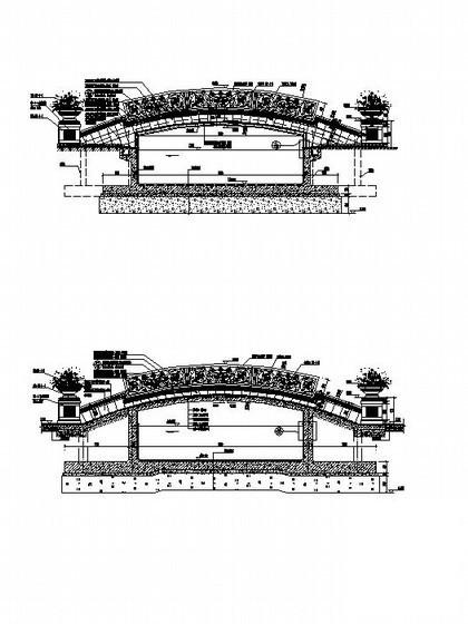 公园欧式拱桥施工dwg和CAD图纸 - 4