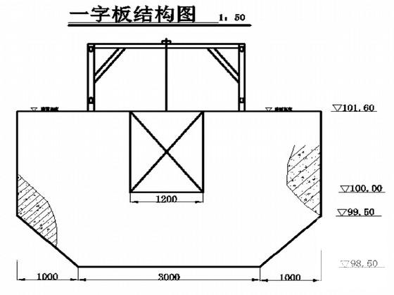 进水闸带D130cm×600cm涵管桥结构CAD图纸 - 2