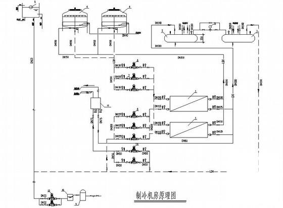大厦制冷机房图（8页CAD图纸） - 2