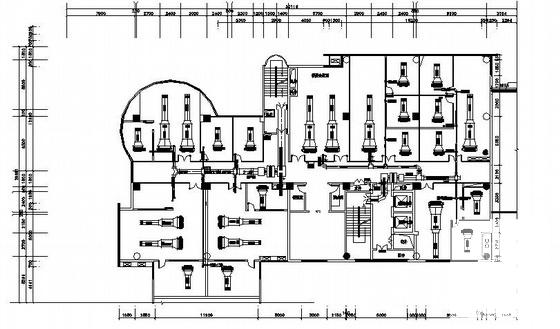 8层办公楼空调平面CAD图纸 - 2
