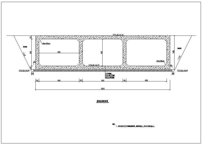 20m宽箱涵CAD施工图纸 - 1