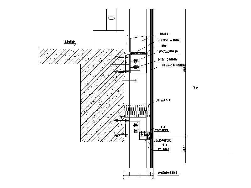 高层建筑石材幕墙节点CAD详图纸 - 3