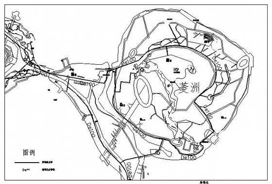 湖五洲给水排水规划CAD图纸 - 3