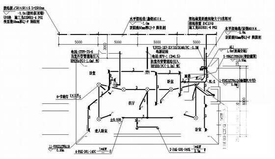 农村A型住宅楼强电施工CAD图纸 - 1