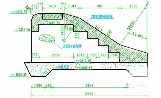 大坝布置及结构设计节点详图纸（闸墩溢洪道等） - 2