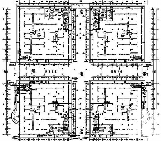 4层车间空调平面CAD图纸 - 1