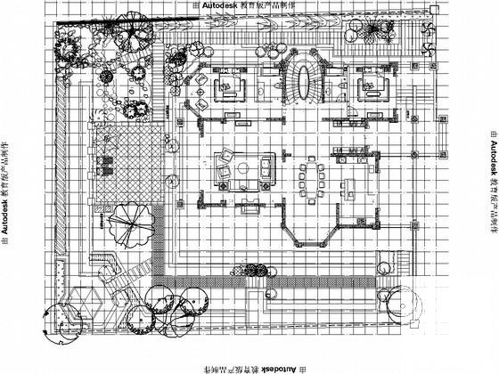 庭院景观绿化总平面CAD施工图纸 - 1