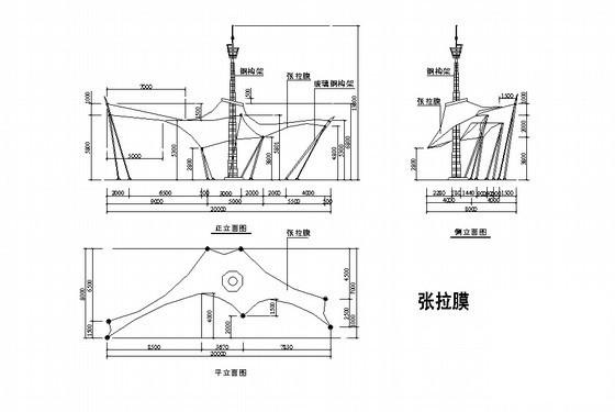 张拉膜结构设计CAD图纸 - 2