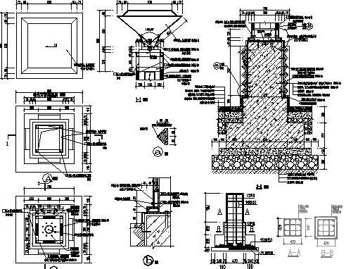 私家花园局部区域园建CAD施工图纸(dwg) - 2