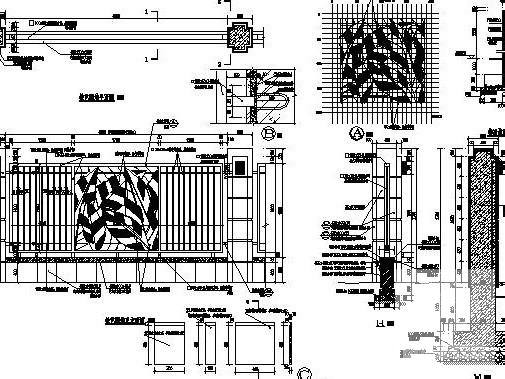 私家花园局部区域园建CAD施工图纸(dwg) - 3