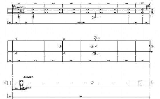 钢吊车梁节点构造CAD详图纸(连接节点)(dwg) - 1