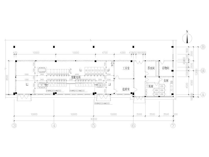 变电所设备布置平面图