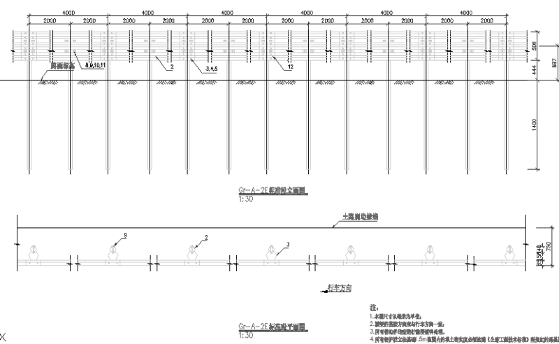 路侧土方路段处护栏的设置