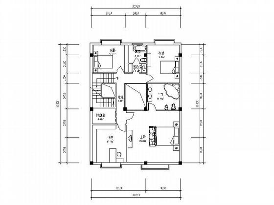 3层别墅平面户型设计图纸.dwg - 2