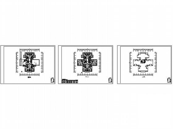 小高层住宅楼一梯四户型平面图纸（500平方米）.dwg - 2