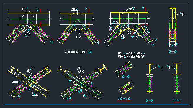各种常用的钢结构节点CAD详图纸.dwg - 1