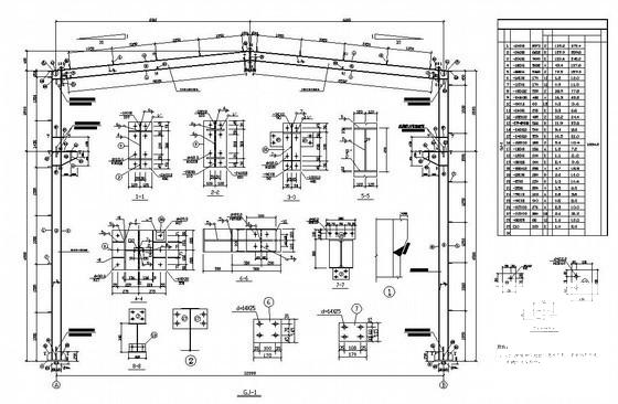 钢结构厂房钢架构造CAD详图纸，共3张.dwg - 1