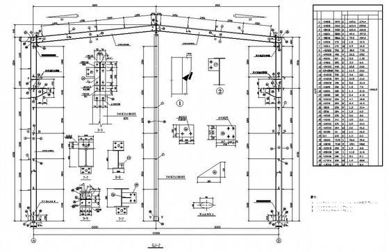 钢结构厂房钢架构造CAD详图纸，共3张.dwg - 2