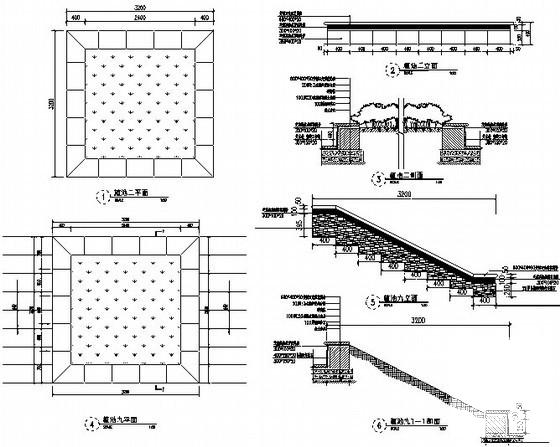 6种不同样式树池施工CAD详图纸.dwg - 2