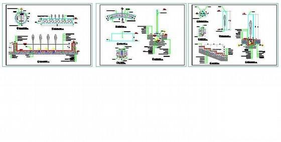 涌泉水景墙玻璃水柱CAD施工图纸(大样详图).dwg - 3