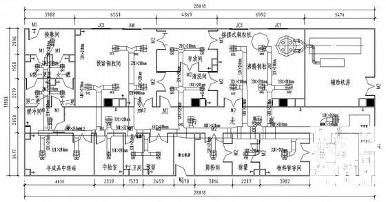 制药车间空调通风CAD施工图纸.dwg - 1