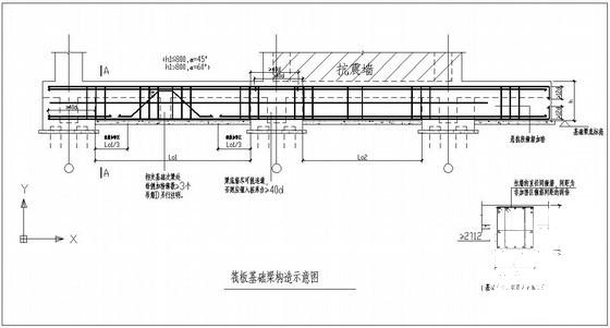 筏板基础梁构造示意图纸cad - 1