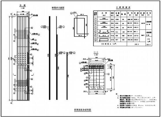 抗滑桩桩身结构节点构造详图纸cad - 1