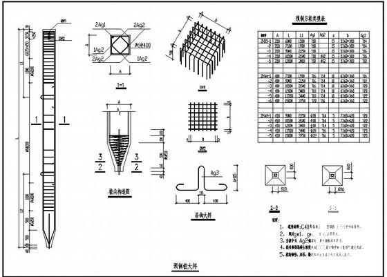 预制桩节点构造详图纸cad - 1