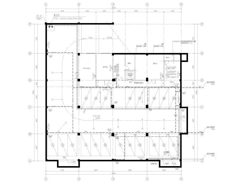 负一层给排水平面图