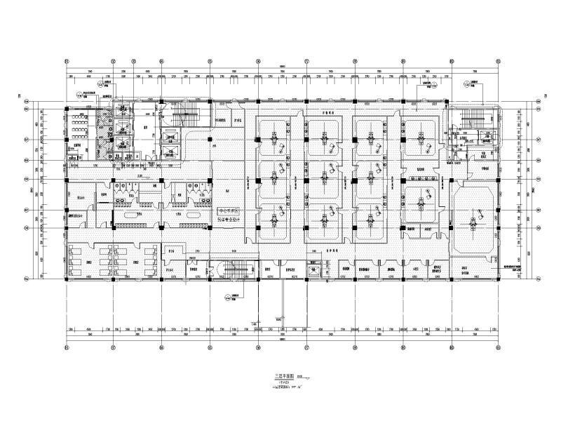 中式高层医院住院楼施工方案图纸CAD平面图及剖面图,立面图 - 3