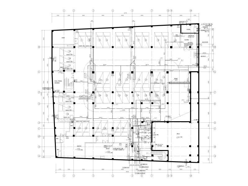 负一层给排水及消防平面图