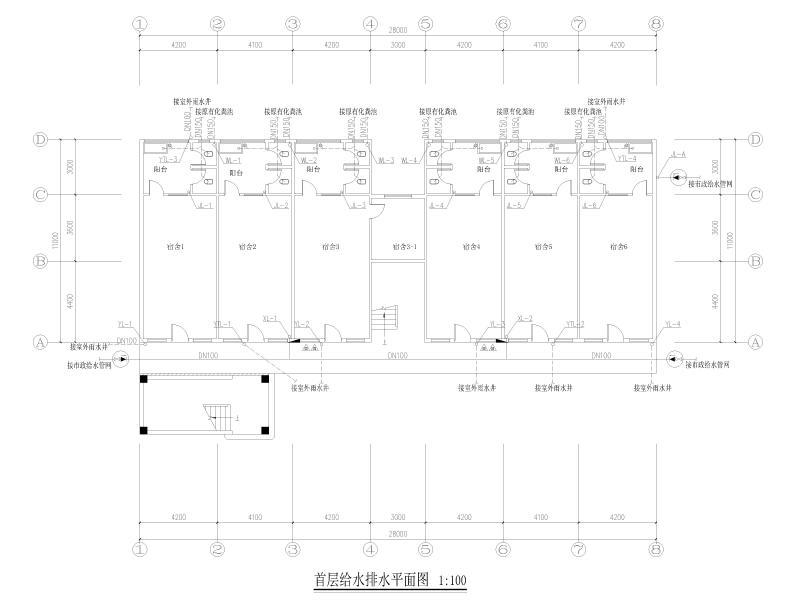 首层给水排水平面图