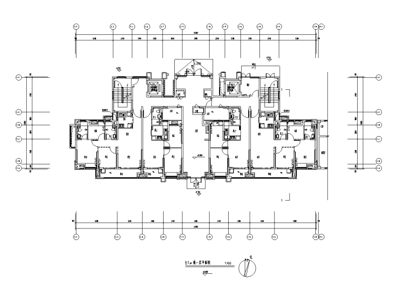 福建高层住宅现代典雅风立面分缝图2020 (1)