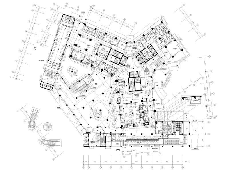 门诊住院楼首层应急照明平面图