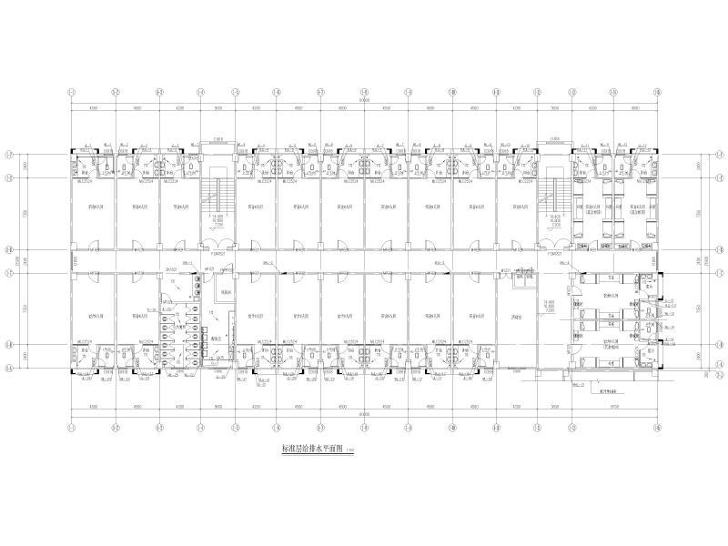 标准层给排水平面图