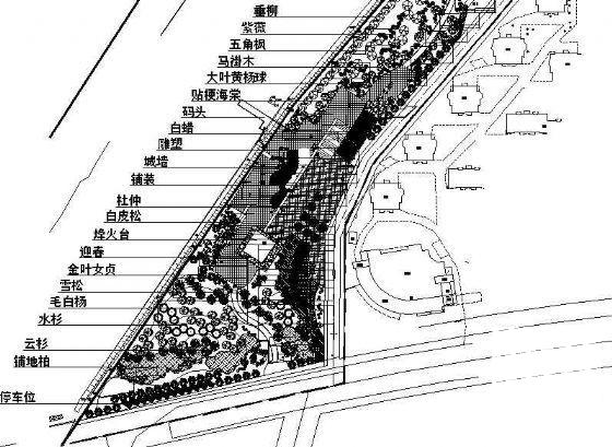 荆河两岸园林设计初设图纸cad剖面图 - 2