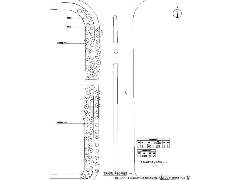 百寿路绿化清杂总平面图
