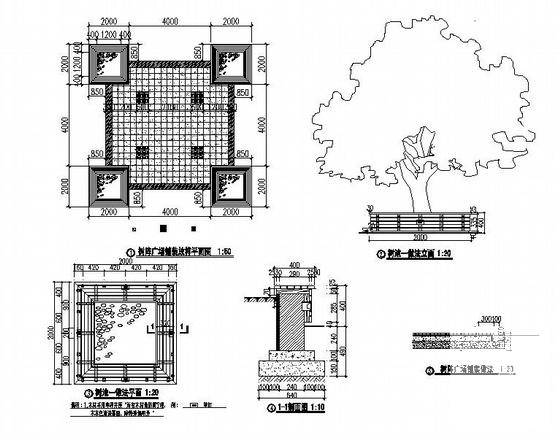 温泉环境景观施工图纸cad节点详图 - 2